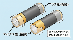 絶縁した乾電池