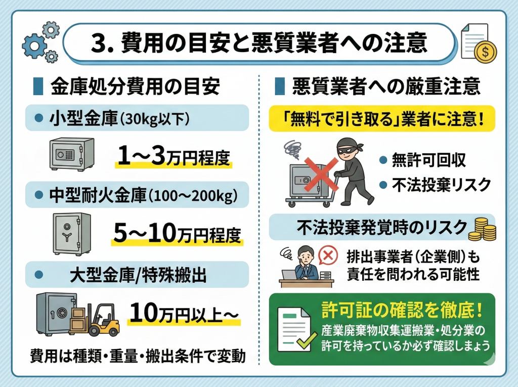 3. 費用の目安と悪質業者への注意